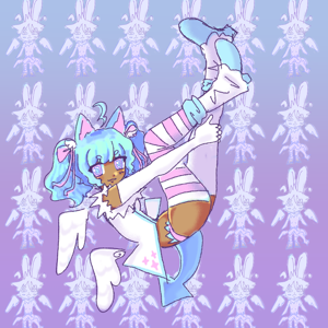 gaia online avatar : blue angel girl